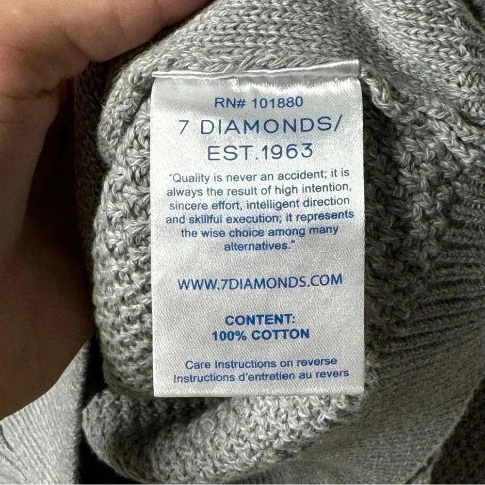 7 Diamonds Men’s Grey Sweater size XXL - Picture 5 of 7